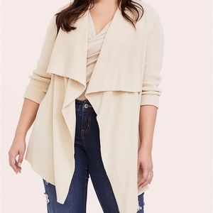 Torrid ivory ribbed cardigan